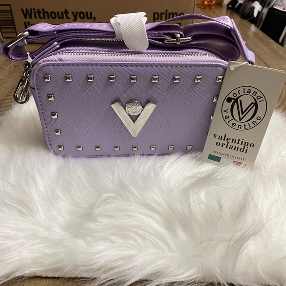 Valentino Orlandi Handbags - Valentino Orlandi Purple Crossbody Bag with Luxurious Design